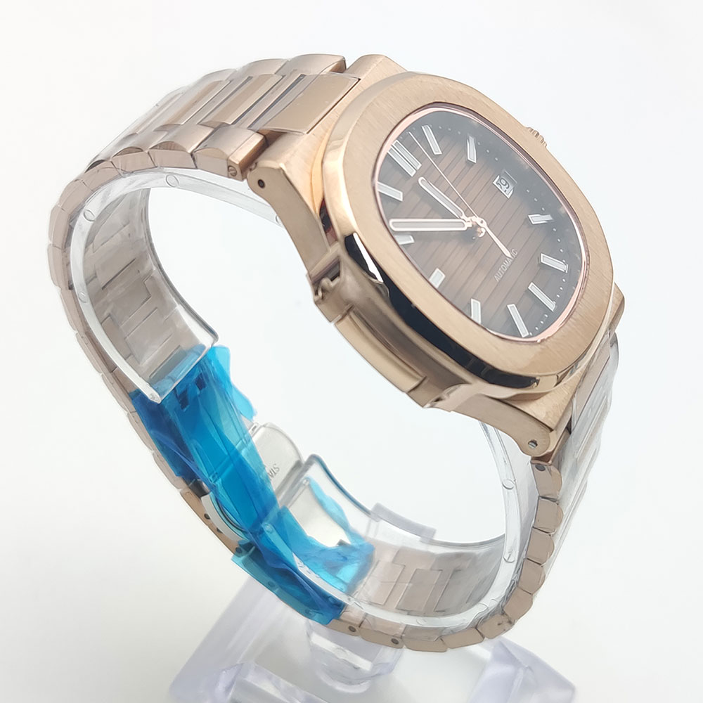 Luxus Rose Gold 40MM Quadrat N – Patek Philippe Watch Nautilus Bewertung und Preis